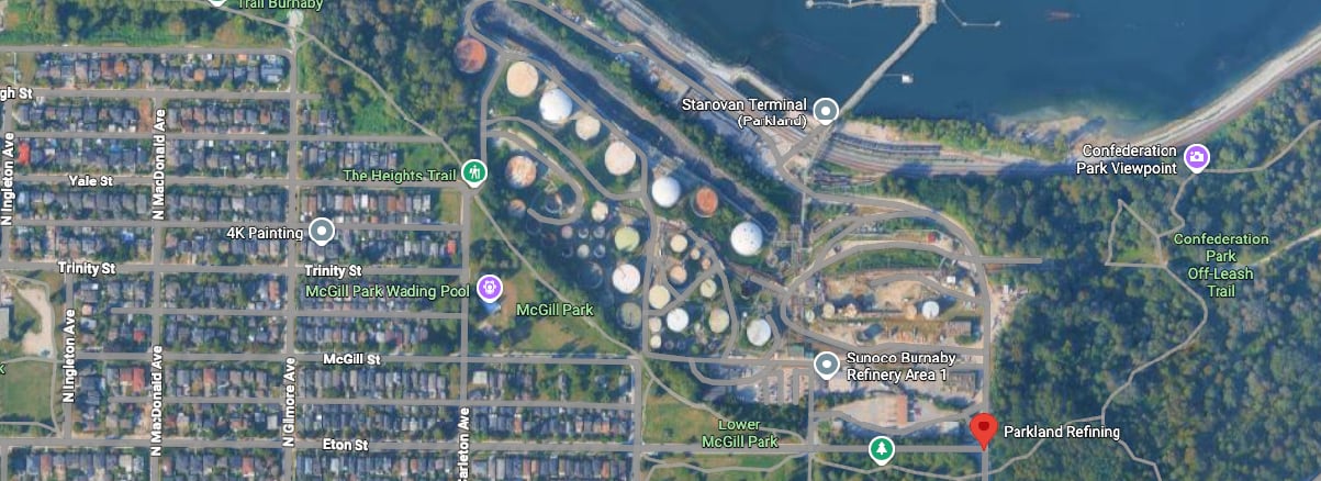 La sicurezza della comunità è una priorità assoluta, dato che la raffineria di Parkland si trova nelle immediate vicinanze di quartieri residenziali