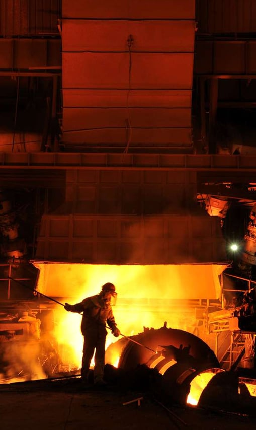 rilevamento gas per lavoratori siderurgici